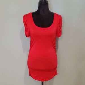 Deb elasticized sheering short sleeve top